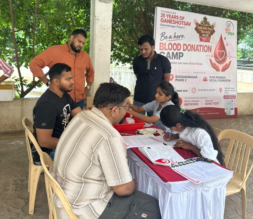 Over 120 Blood Units Collected at Kharadi Donation Camp